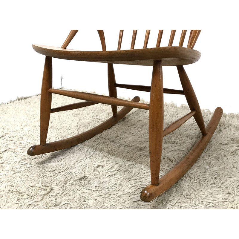Chaise à bascule vintage par Illum Wikkelso pour Eilersen Mobler