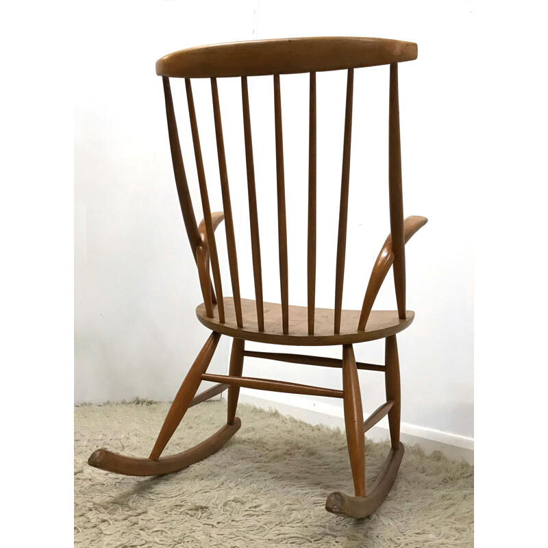 Vintage rocking chair by Illum Wikkelso for Eilersen Mobler