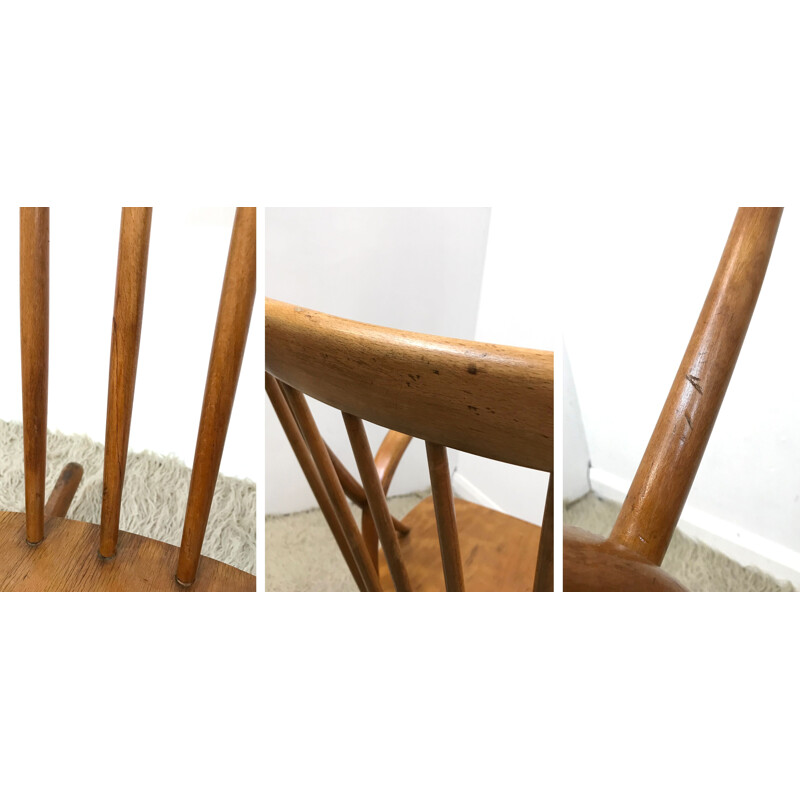 Vintage rocking chair by Illum Wikkelso for Eilersen Mobler