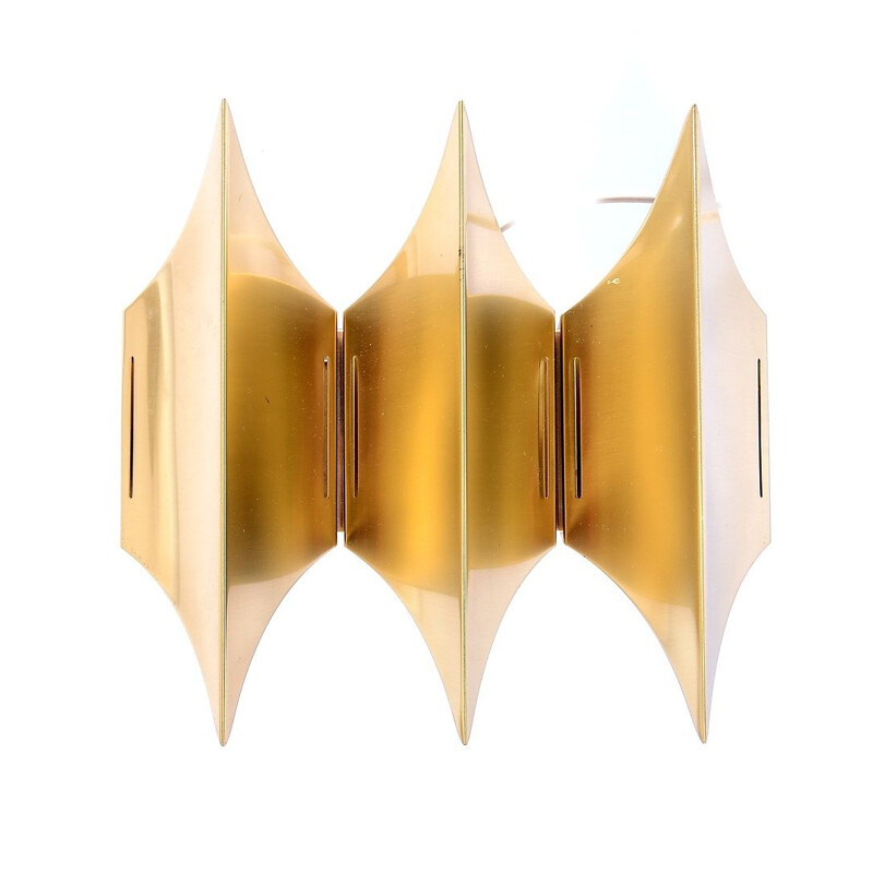 Applique vintage dorée Gothic III par Bent Karlby