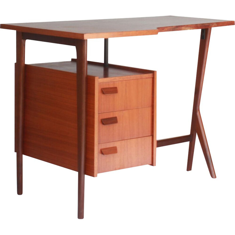 Vintage tripod desk in teak