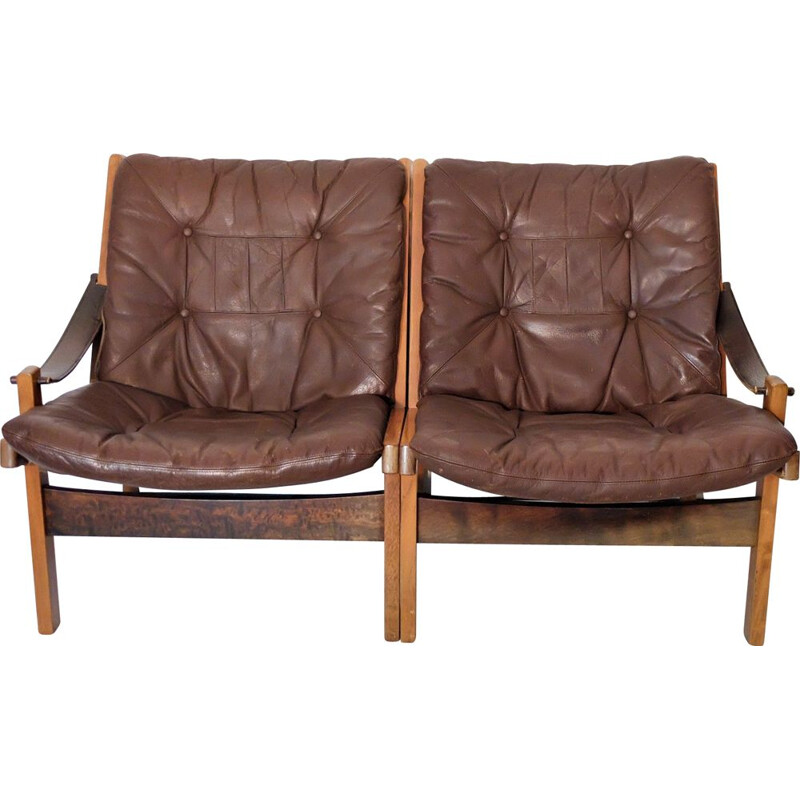 Suite de 2 fauteuils vintage scandinave "Hunter" par Torbjorn Afdal