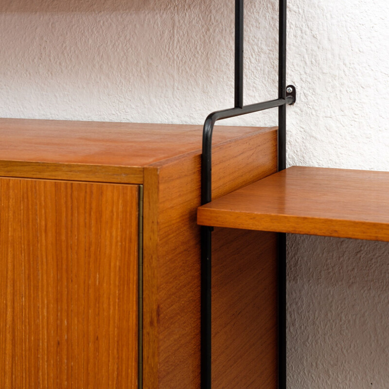 Vintage shelving system Omnia by Hilker in teak and metal 1960