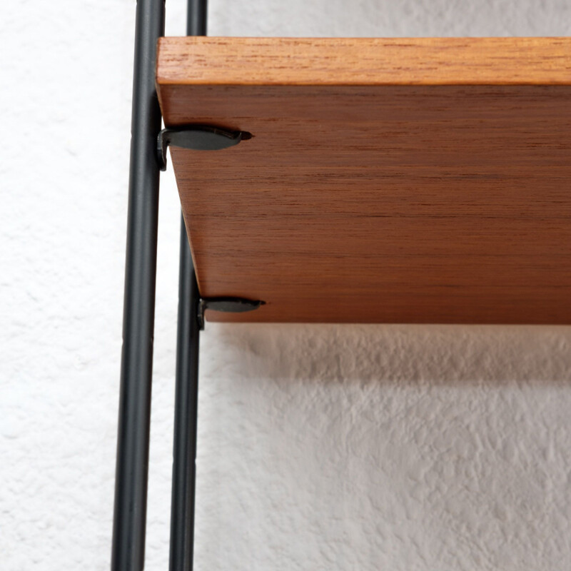 Vintage shelving system Omnia by Hilker in teak and metal 1960