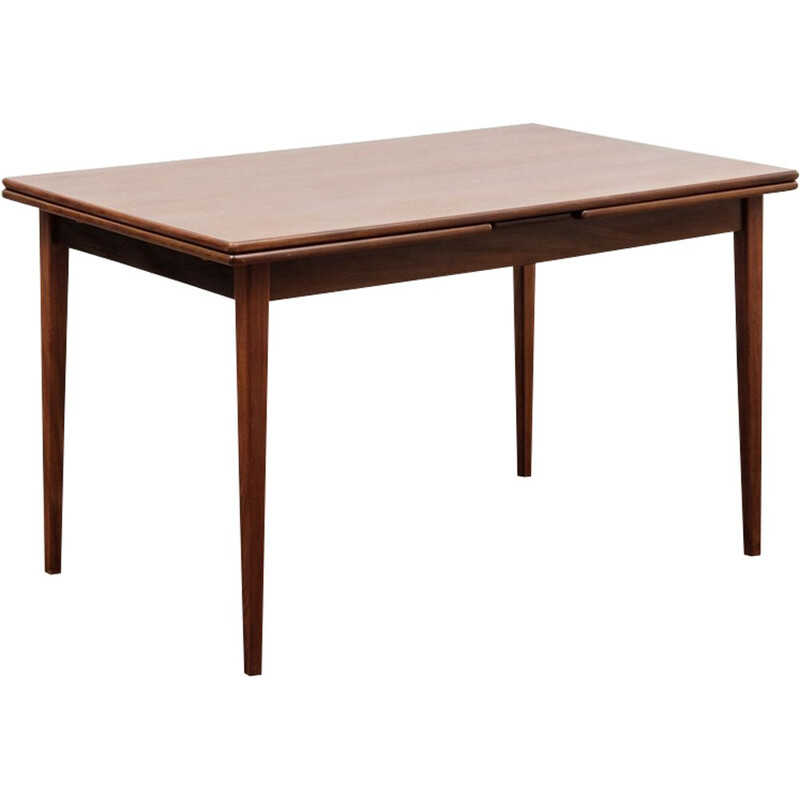 Vintage extendable dining table in dark teak 1960