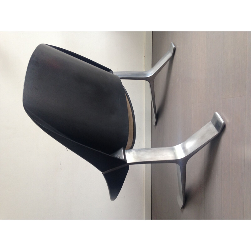 Vintage Knut Hesterberg armchair in aluminium 1970