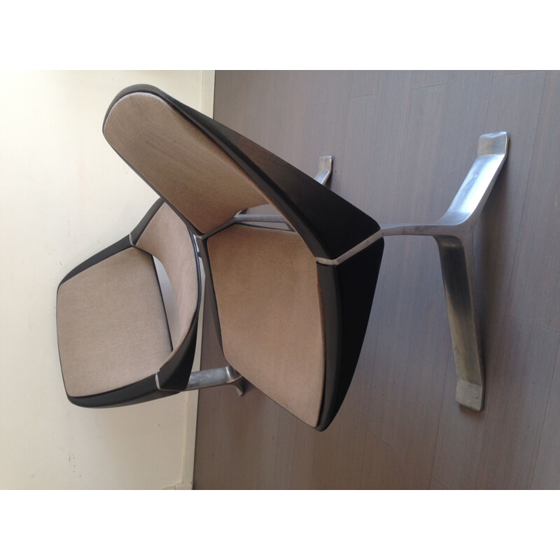 Vintage Knut Hesterberg armchair in aluminium 1970