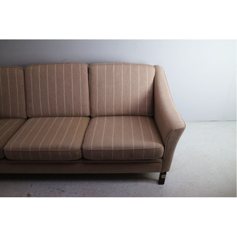 Vintage danish 3-seat sofa with original woollen 1970