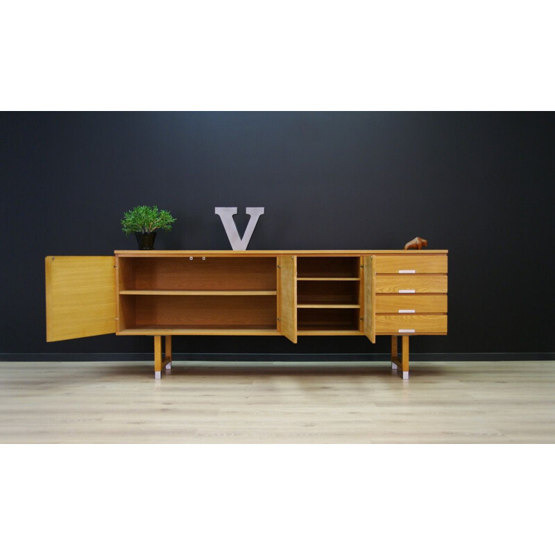 Vintage Danish sideboard in ash wood by Kai Kristiansen