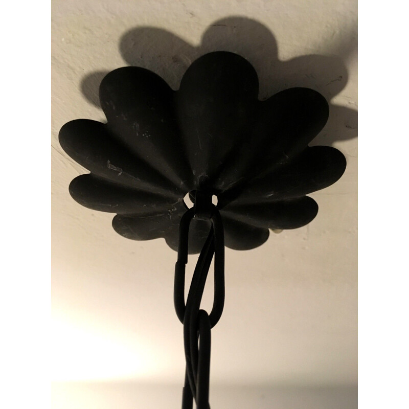 Vintage French pendant lamp in metal
