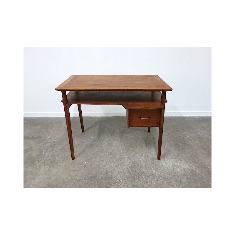 Vintage desk in solid oakwood, Roger LANDAULT - 1950s