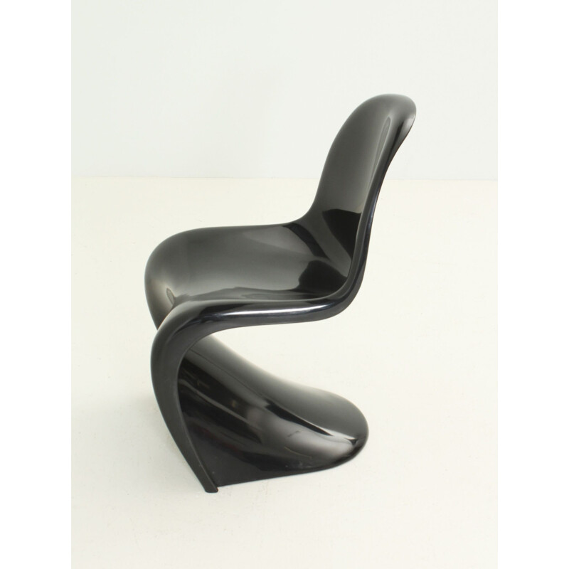 Vintage black chair by Verner Panton for Herman Miller
