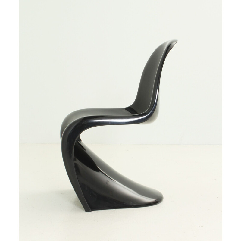 Vintage black chair by Verner Panton for Herman Miller