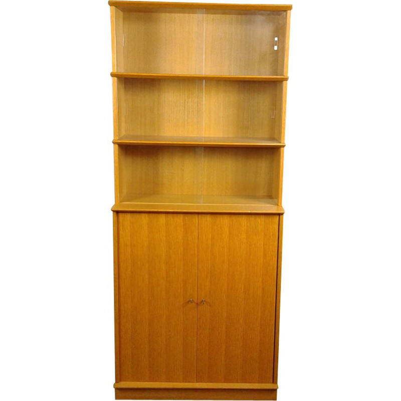 Vintage wooden library Didier Rozaffi for Oscar 1950