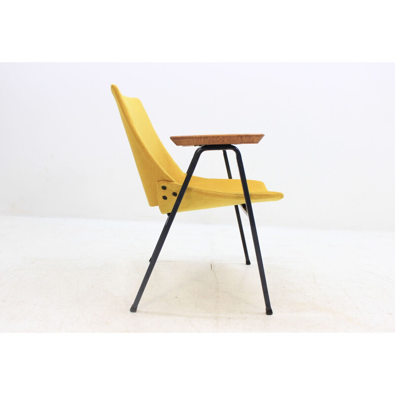 Set of 2 vintage yellow armchairs by Niko Kralj