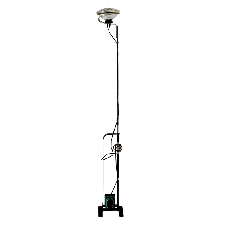 Toio floor lamp in chromium and lacquered metal, Achille CASTIGLIONI & Pier GIACOMO - 1980s