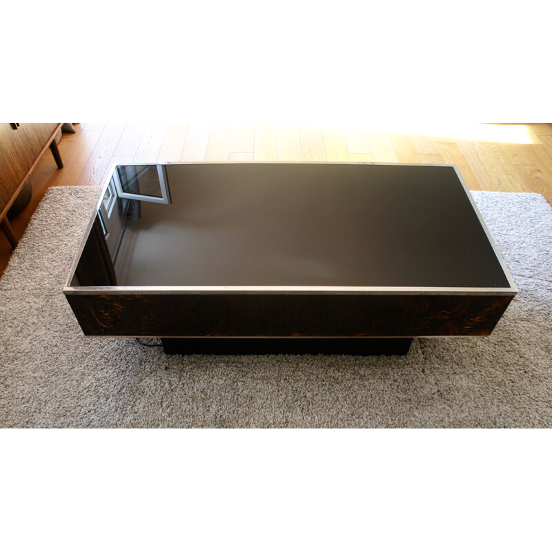 Vintage coffee table in plexiglas and steel