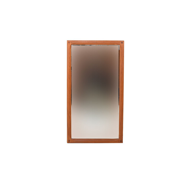 Vintage teak mirror by Aksel Kjersgaard