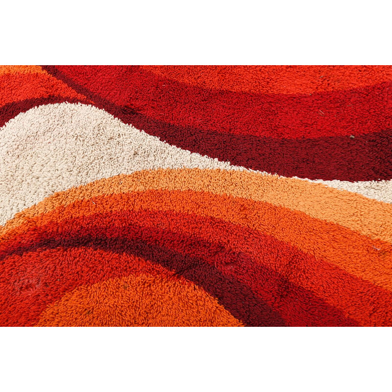 Vintage Danish carpet in red wool