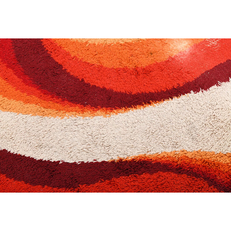 Vintage Danish carpet in red wool