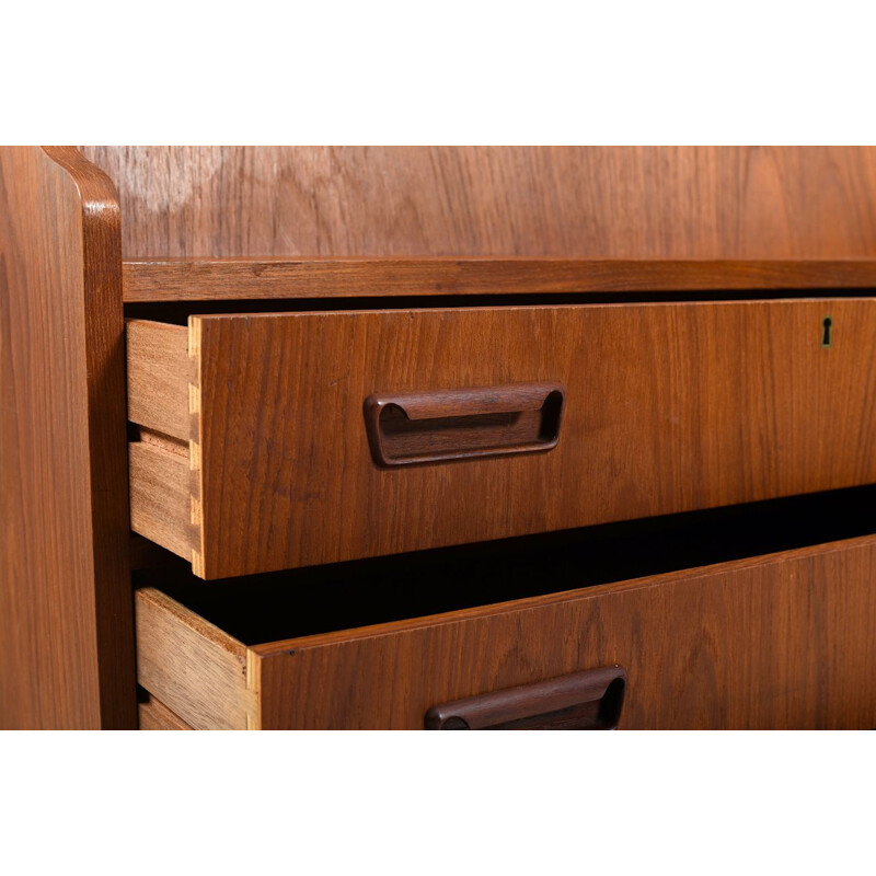 Vintage Danish secretary in teak