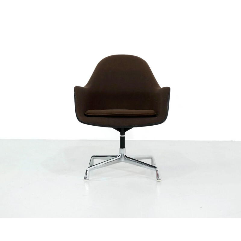 Vintage brown armchair EA 178 by Eames for Herman Miller