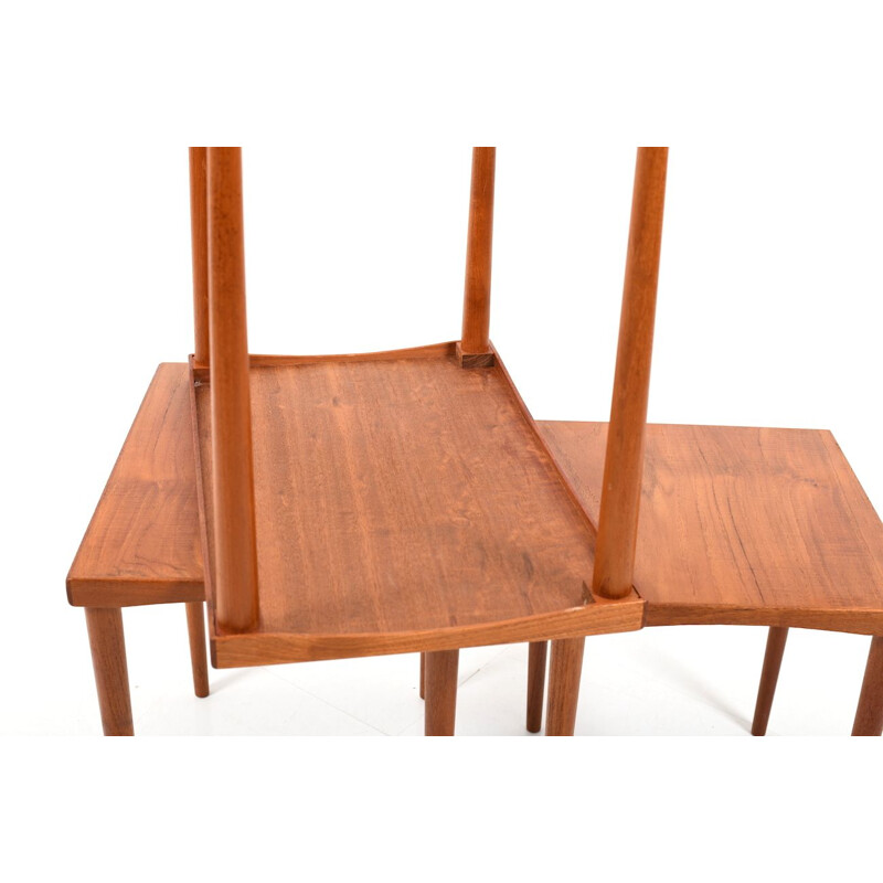 Set of 3 vintage Danish nesting tables in teak