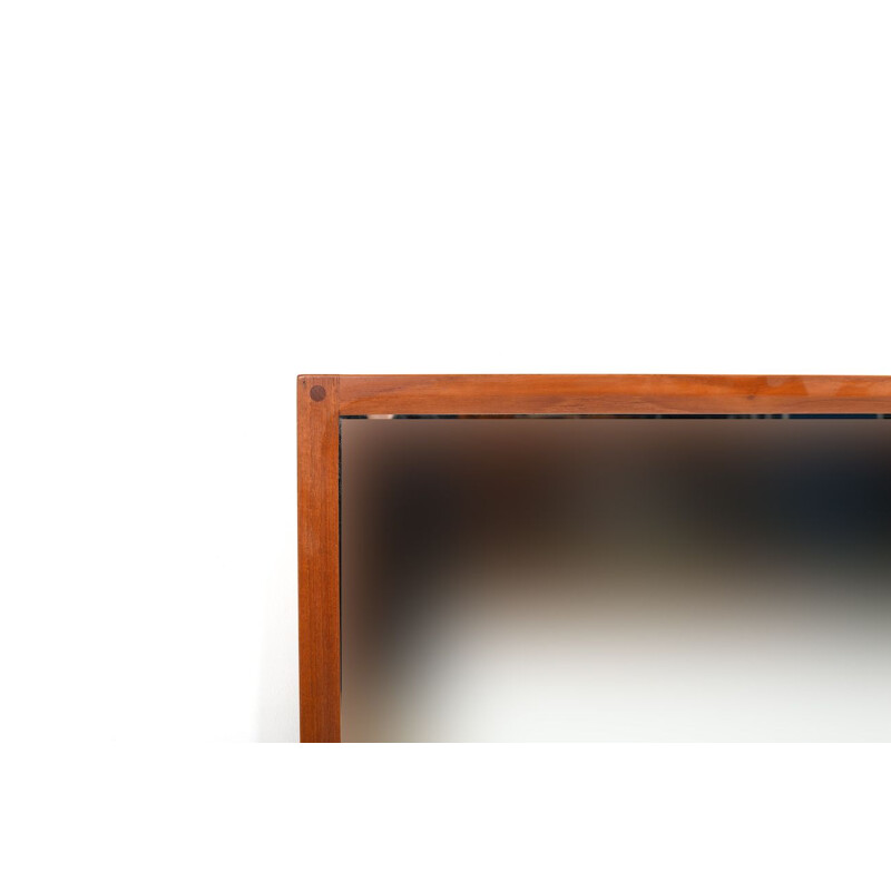 Vintage rectangular mirror in teak by Aksel Kjersgaard