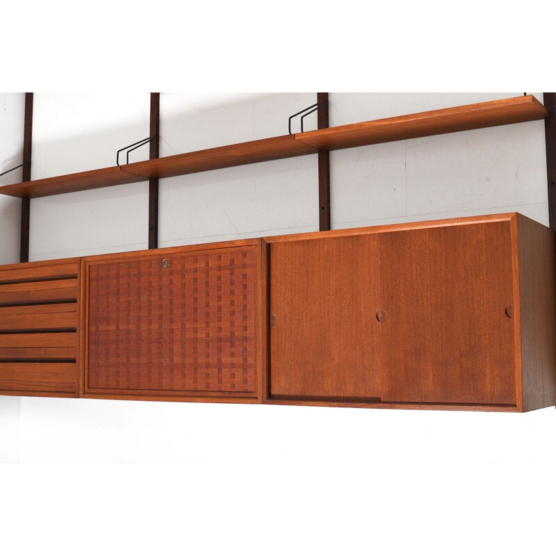 Vintage Poul Cadovius Royal wall system in teak 1960