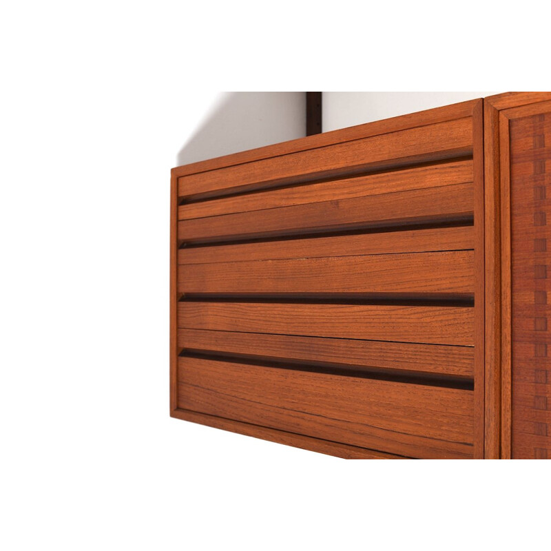 Vintage Poul Cadovius Royal wall system in teak 1960