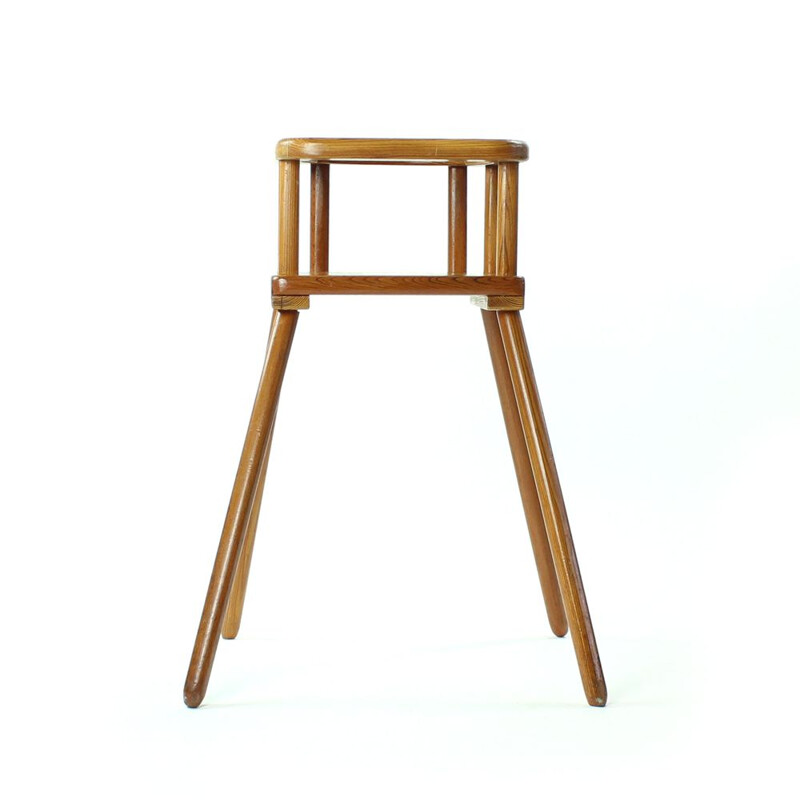 Vintage children chair in beech wood from Czechoslovakia 1960