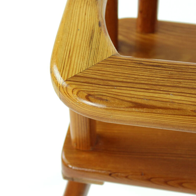 Vintage children chair in beech wood from Czechoslovakia 1960