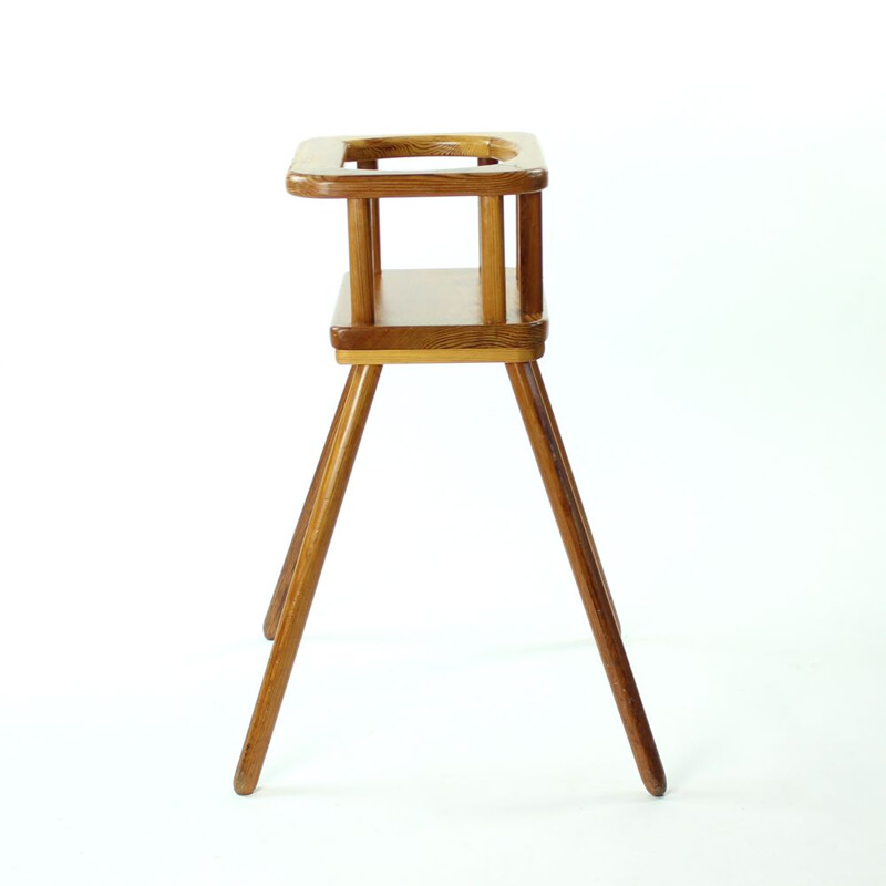 Vintage children chair in beech wood from Czechoslovakia 1960