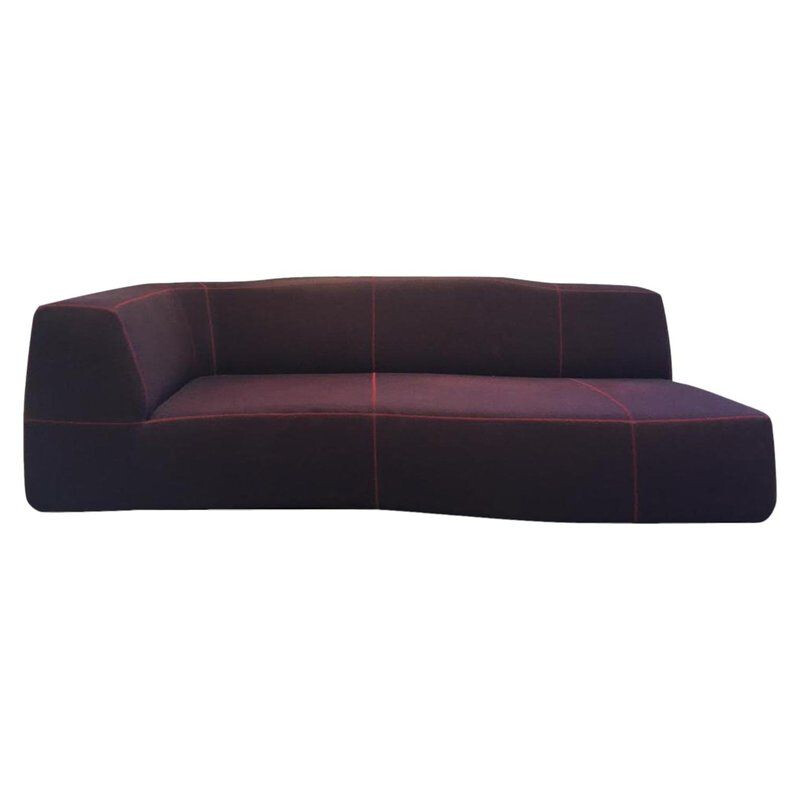 Vintage-Sofa in violettem Stoff von Patricia Urquiola, Italien