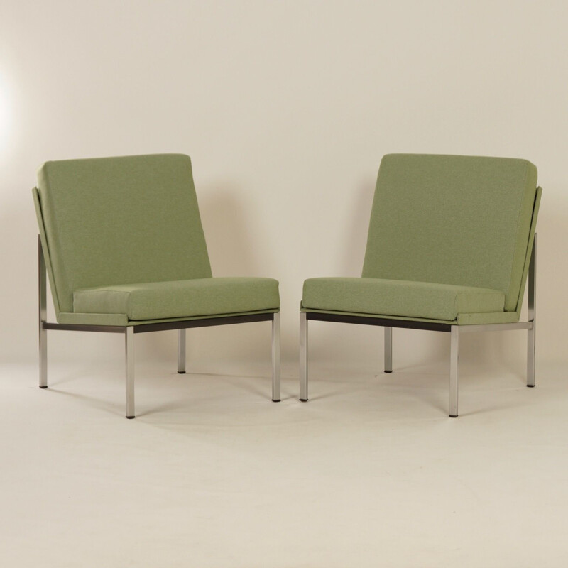 Set of 2 vintage Gispen 1451 easy chairs by Coen De Vries 1960