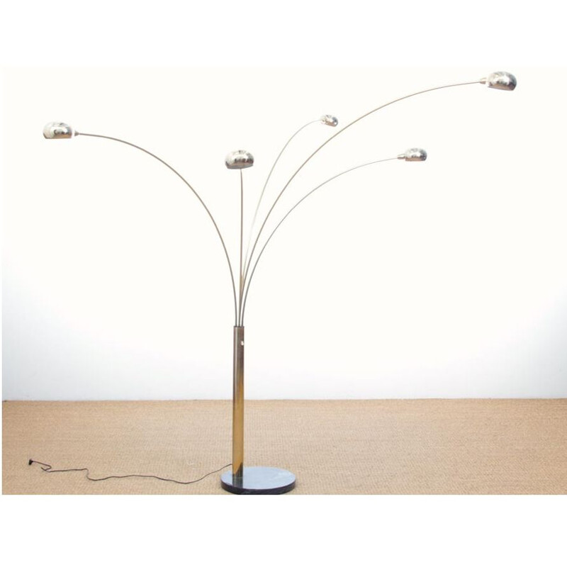 Vintage 5-arm Scandinavian floor lamp