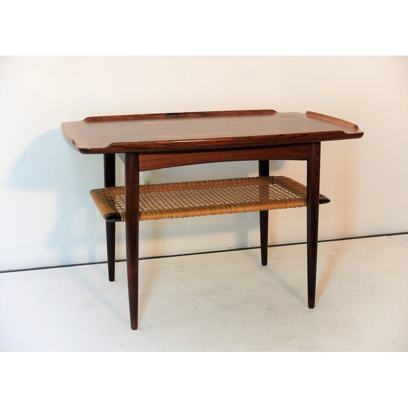 Vintage scandinavian Poul Jensen coffee table in rosewood 1960