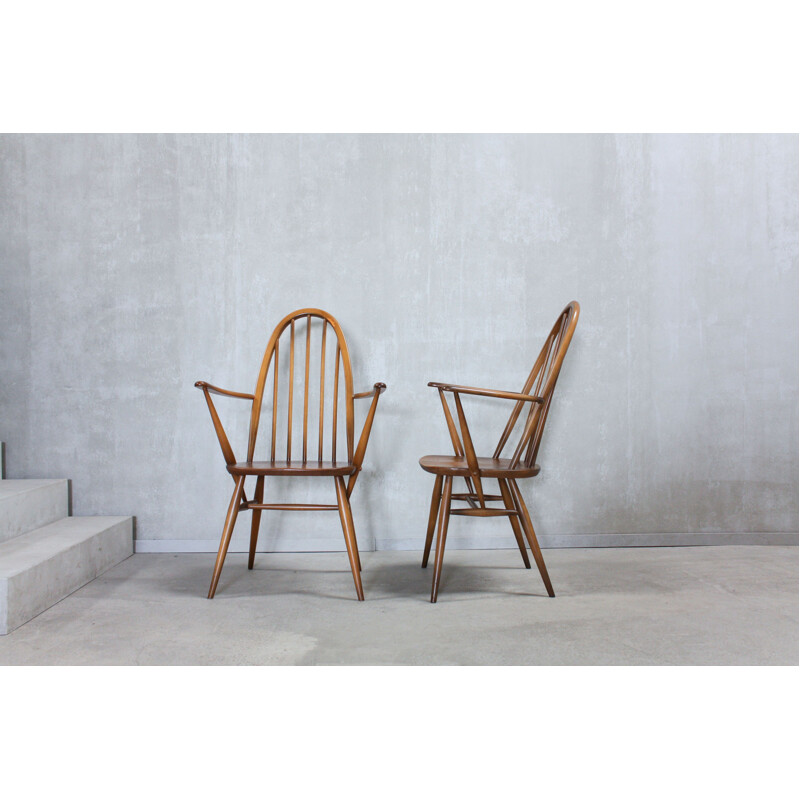 Ensemble de 6 chaises vintage 365 High Back Windso par Lucian Ercolani pour Ercol