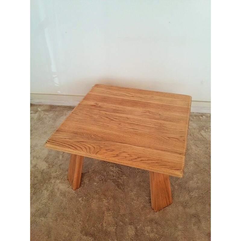 Vintage coffee table in solid american oak 1950