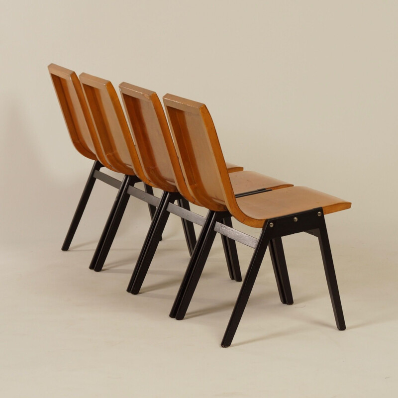 Set of 4 Beech Dining Chairs by Roland Rainer, 1956