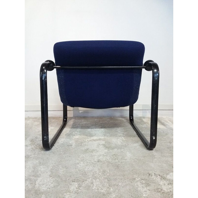 Set of 2 blue "ball" armchairs by Marc Held for Airborne