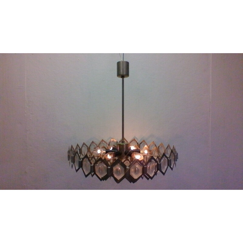 Vintage chandelier with 6 bulbs by Jaroslav Bejvl