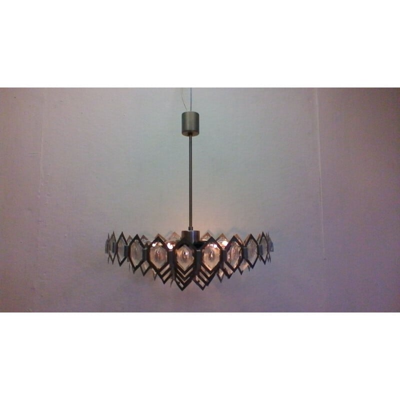 Vintage chandelier with 6 bulbs by Jaroslav Bejvl