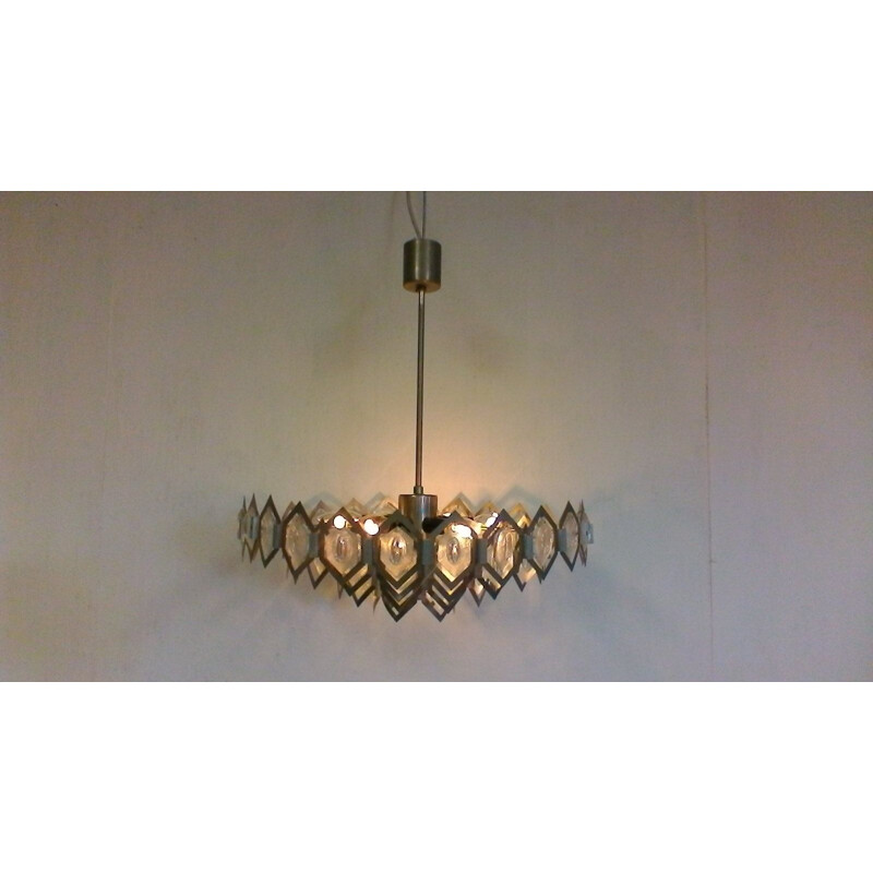 Vintage chandelier with 6 bulbs by Jaroslav Bejvl