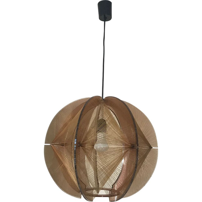 Suspension marron vintage en plexiglas