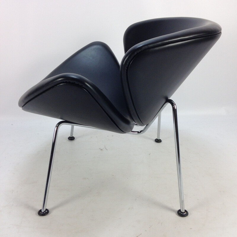 Vintage black orange slice lounge chair by Pierre Paulin for Artifort