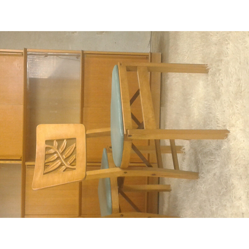 Set of 4 vintage folding chairs by Stakmore