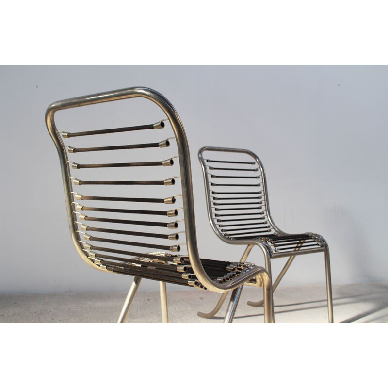 Suite de 2 chaises vintage par Michel Duffet pour Ecart