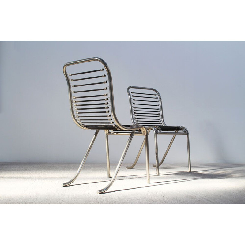 Set of 2 vintage chairs by Michel Duffet for Ecart