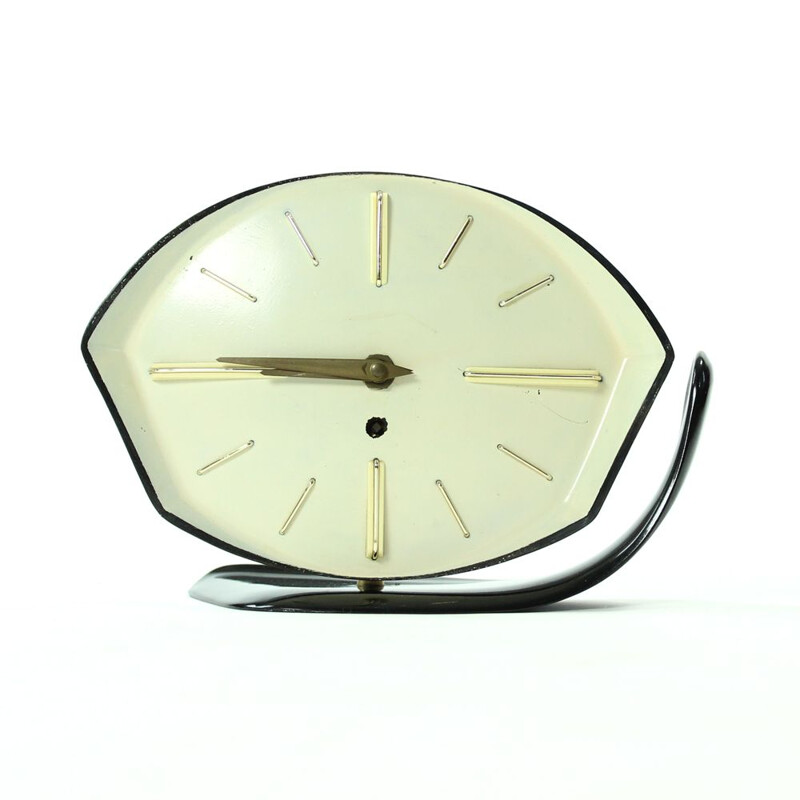 Horloge de table vintage en bakélite par Prim, 1950